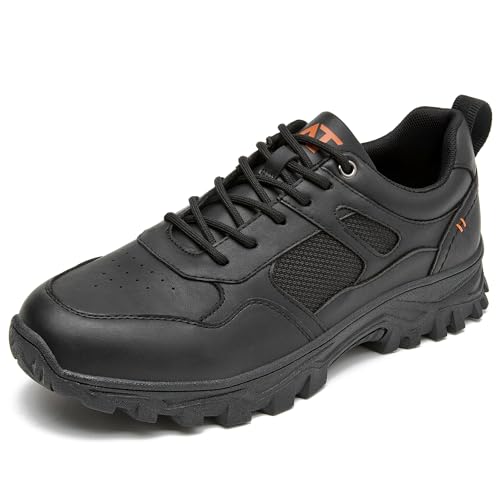 AugTeak Men's Non Slip Work Shoes Waterproof Breathable Slip on Sneakers Comfortable Food Service Shoes for Restaurants,Retail,Hospitality,Black,11