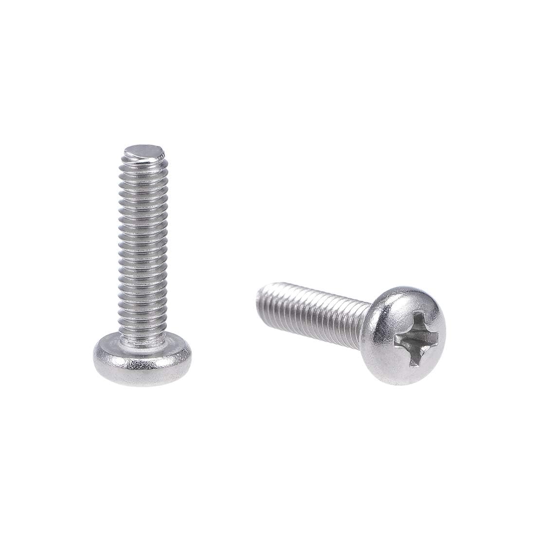 TA-VIGOR M4x16mm Phillips Pan Head Machine Screws, 20Pcs 304 Stainless Steel Fully Threaded Cross Head Fastener Bolts, Metric Machine Screws for Electronics, Machinery, Equipment, Repairs