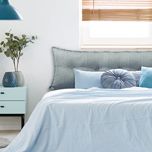 Wowmax Rectangular Headboard Pillow Bolster Pillow For Bed Back Rest Pillow For Sitting In Bed Daybed Pillows Back Support Pillow For Bed Reading Pillow Grey Full #TOP1
