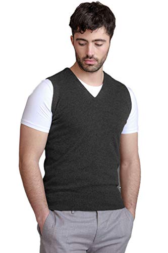 BASE 41 Men's Wool V-Neck Sweater (HSR_GREY_XL_Grey_X-Large)