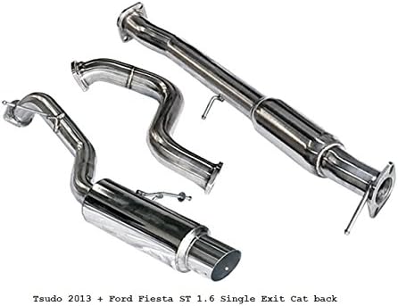 TSUDO Compatible/Replacement for 2013 + FORD FIESTA ST 1.6 TURBO SINGLE EXIT S2 CAT BACK EXHAUST