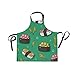 DOMIKING - Delantal unisex para mujer, diseño de salmón de sushi, con bolsillos ajustables para cocinar y jardinería.