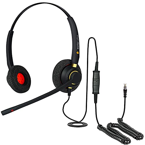 Casque RJ9 pour Avaya J139 J169 J179 double oreille avec câble QD