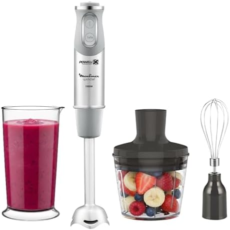 Moulinex QuickChef, Batidora de Mano 1000 W, Regulador de 10 Velo...