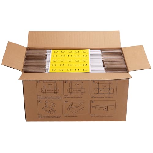 Image of HORLIMER 11x9x3 inches Shipping Boxes Set of 25, White Corrugated Cardboard Box Literature Mailer