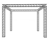 Messe Stand Design Viereck, mit 4x3x3m aus 4Punkt Deco Truss - Messestände Stand für Messe Messe Stand für Gewerbeschau