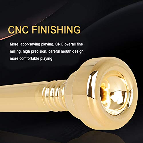 17C Trumpet dezirZJjx 17C Size Professional Brass Trumpet Mouthpiece Musical Instrument Accessory - Golden