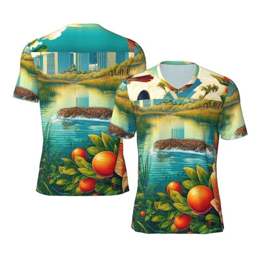 Stylish Athletic Sports Jersey Florida-Panther-Bass Men's Rugby Jersey Large Black