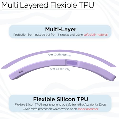 Image of Outlouders Back Cover for Oppo F23 5G | Camera Protection | Durable Soft Matte Silicone Bumper Case (Purple)