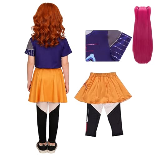 ZBDFNJ Yellow Clothing Blue Clothing Complete Set of Tops Pants Wig Accessories Theme Party Outfit