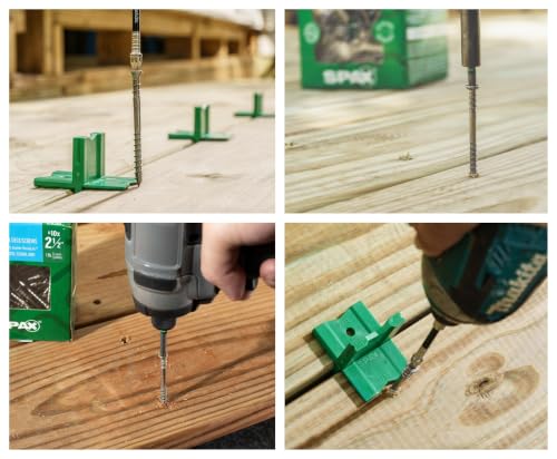#10 x 3-1/2" SPAX Tornillos para madera de acero inoxidable para exteriores (57 piezas) 1 libra, sistema de apriete Estrella Torx, resistente a la corrosión y al óxido, PowerDeck resistente para cercas y terrazas al aire libre miniatura 6