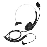  Zerone H300 Mikrofon Headset Geräuschunterdrückung Schnurgebundenes Telefon Call Center Headset mit 4 Anschlüssen für Festnetztelefone PC-Spiele (2.5mm Plug)