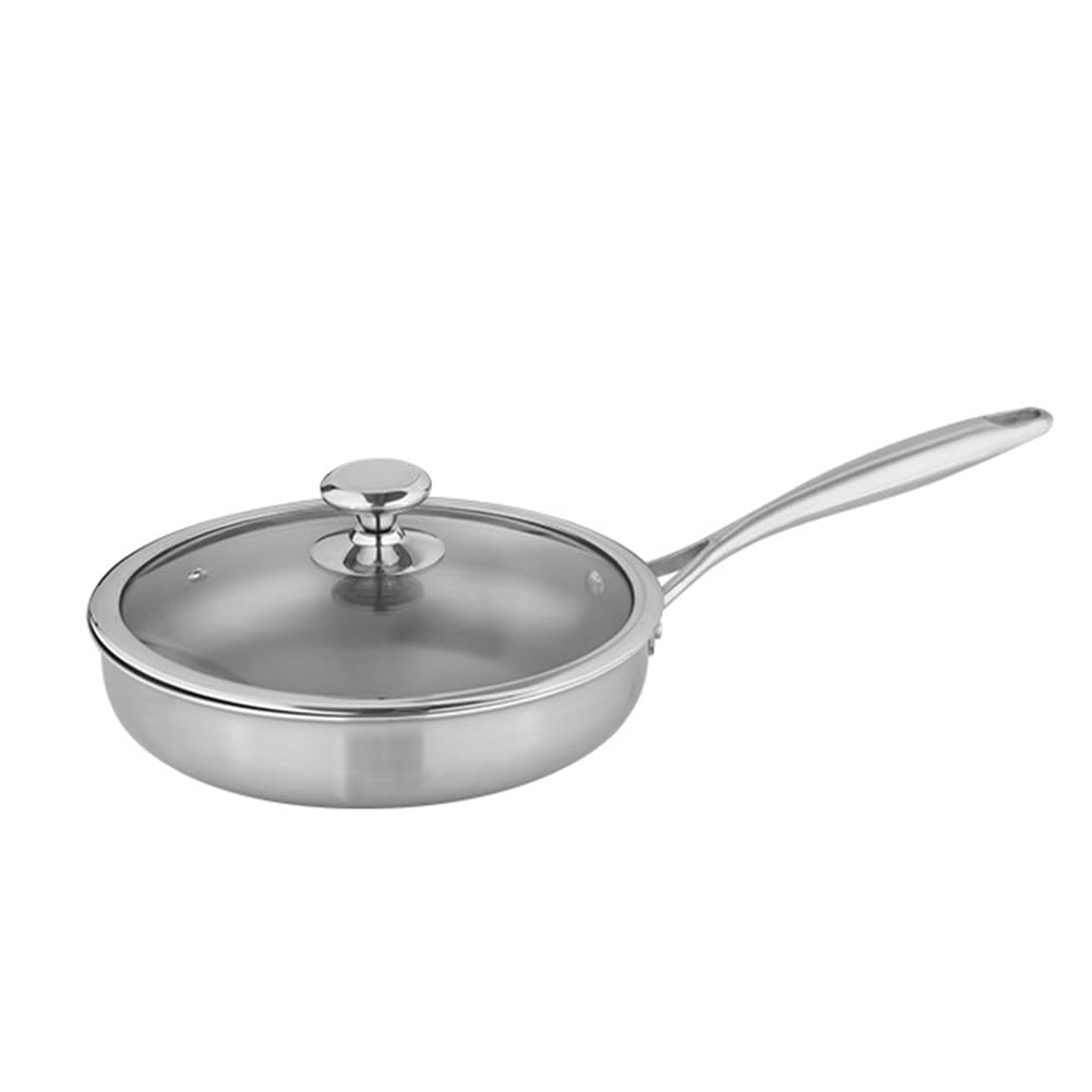 MYUYEE Soup Pot Titanium Stockpot - Professional Tri-Ply Cookware For Boiling Pasta, Making Soups/Stews, And Blanching Vegetables - Compatible With Induction Cooktops (28Cm Titaniumfry Pan(Skillet))