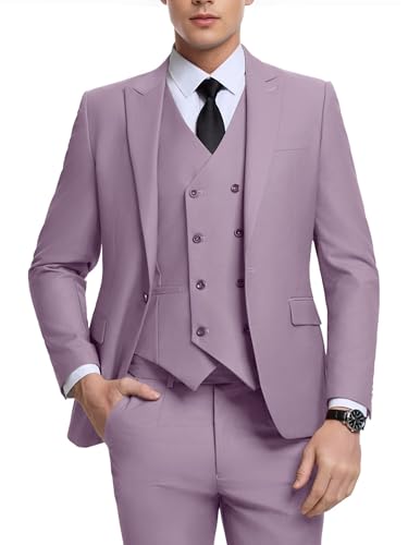 Mens Formal Suits Slim Fit Wedding Suit 3 Piece Party Prom Grooms Tuxedo Two Button Suit Jacket Blazer Pants Set