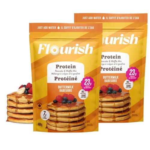 Flourish Protein Pancake & Waffle Mix, with Whey Protein &