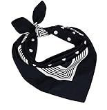 Betz Nickituch Bandana klassischem Punktemuster 55 x 55 cm in den Farben rot, marine und schwarzblau Farbe schwarz-blau