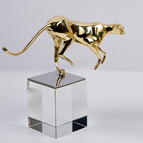 Sculpture léopard cuivre décoration de bureau créative pour salon moderne