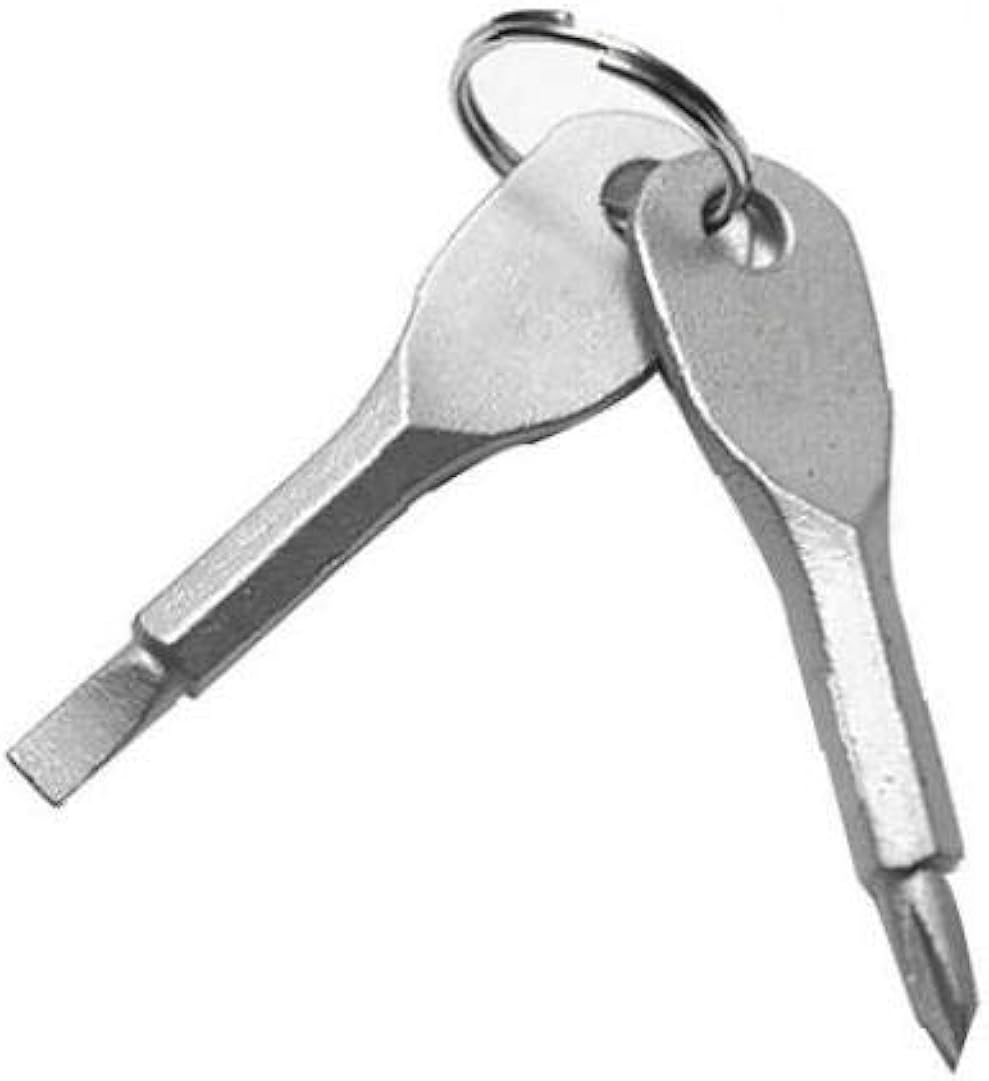 Kacniohen EDC Stainless Steel Screwdriver Set Tool with Key Ring Portable Outdoor
