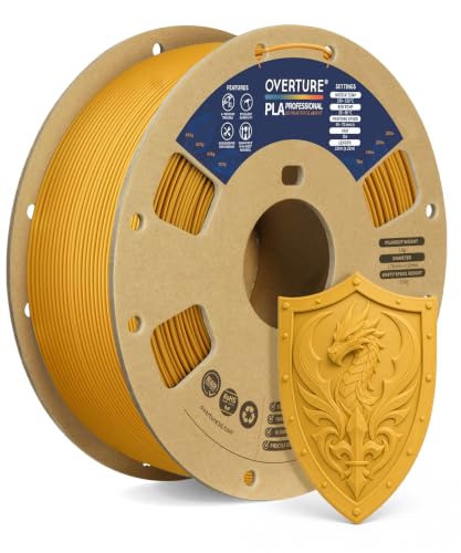 Image of OVERTURE PLA Plus (PLA+) Filament 1.75mm, Stronger & More Durable, Professional Toughness 3D Printer Filament 1kg (2.2lbs), High Precision + /- 0.02mm, Tangle-Free (Royal Gold)