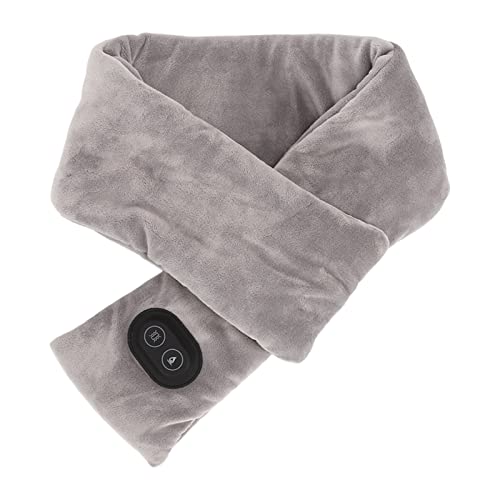 Heating Scarf, Vibration Massage Electric Heated Scarf For Neck Pain Relief, Double Sided charpie Thick Soft Three Speed Shock adjust Heated Neck Wrap For Women Men, 32 3 X 4 1in