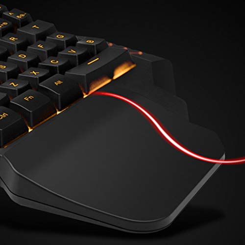 G30 One-Handed teclado mecânico 35 Chaves LED Backlight teclado G30 Wired USB única mão Mini Gaming