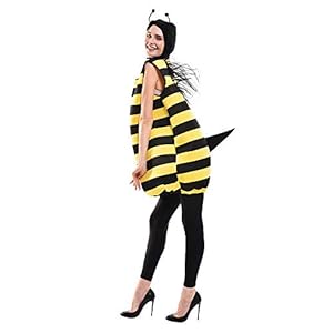 EraSpooky Biene Kostüm Halloween Bienchen Bienenkostüm für Erwachsene Unisex