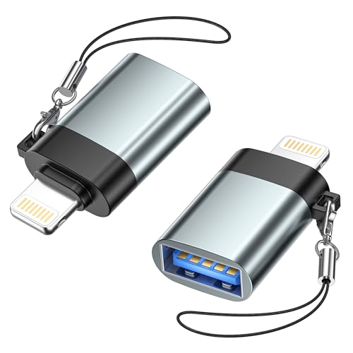 Ya en manzanajugosa.com: Adaptador USB a Lightning (Paquete de 2), Adaptador USB a iPhone Adaptador Lightning a USB OTG 3.0 para iPhone 14 13 12 11 Pro Max/iPad, Compatible con Memorias USB, Teclados MIDI, Ratones y Cámaras