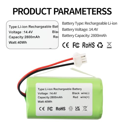 Image of New Replacement Battery INR18650 M26-4S1P for ECOVACS 2349 4INR19 /66 Robot Vacuum Cleaner CMICR18650F8M7-4S1P ICR18650-26J-4S1P BFG-WSQ TW4-11 PA04 DEEBOT 10002265 UR18650ZY-4S1P-AAM 14.4V 2800mAh