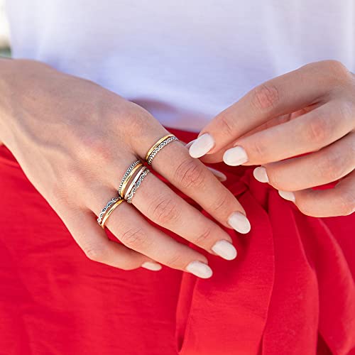 Pz Paz Creations 925 Sterling Silver 8 Pcs Bohemian Stacking Rings Set For Women (6) #TOP3