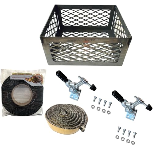 Total Control Offset Smoker Mod Kit for Oklahoma Joe's, and Most Other Offset Smokers Includes Gaskets, Lid Latches and Charcoal Basket (for Oklahoma Joe's Longhorn)