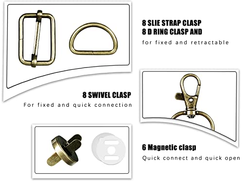 DKBT Fibbie Metallo Moschettoni per borse 30 Pezzi...