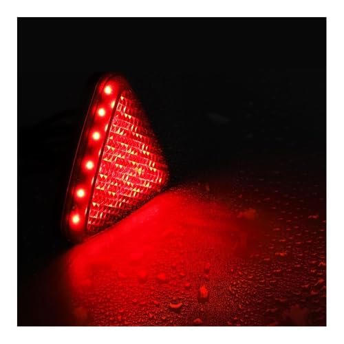 Feu arrière triangulaire à LED 12V pour plaque de moto