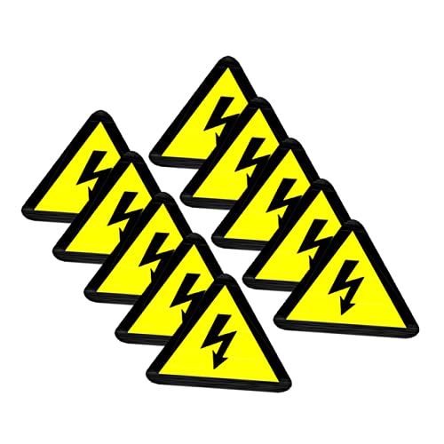 Autocollants avertissement électrique jaune SOIMISS adhésifs haute tension pour boîte 25pcs