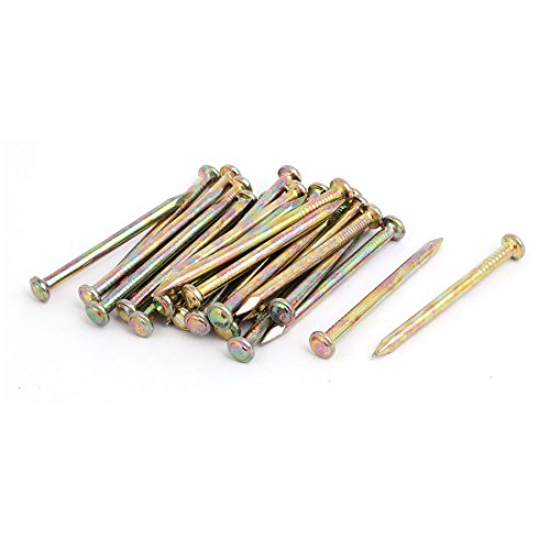 Aexit 50mm Length Fastener Fiber Concrete Cement Wall Zinc Alloy Point Tip Wire Nails 30pcs Model:57as381qo204