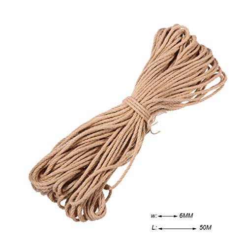 ULTECHNOVO Metros de Fio Natural para Cat - 50 Prático Portátil Natural Barbante Corda Corda Corda d