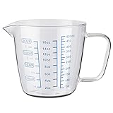 iflower 500ML Glass Measuring Cup, Heat-Resistant Borosilicate Glass Graduated Beaker Mug with Handl