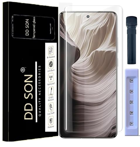 Image of DD SON UV Premium HD+ Tempered Glass Screen Protector Guard Compatible For Vivo X200 5G (6.67 Inch, Pack of 1) Full Adhesive UV Curved Case Friendly HD Clarity