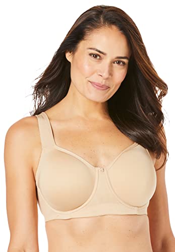 Comfort Choice Women's Plus Size Underwire Microfiber T-Shirt Bra - 54 C, Nude
