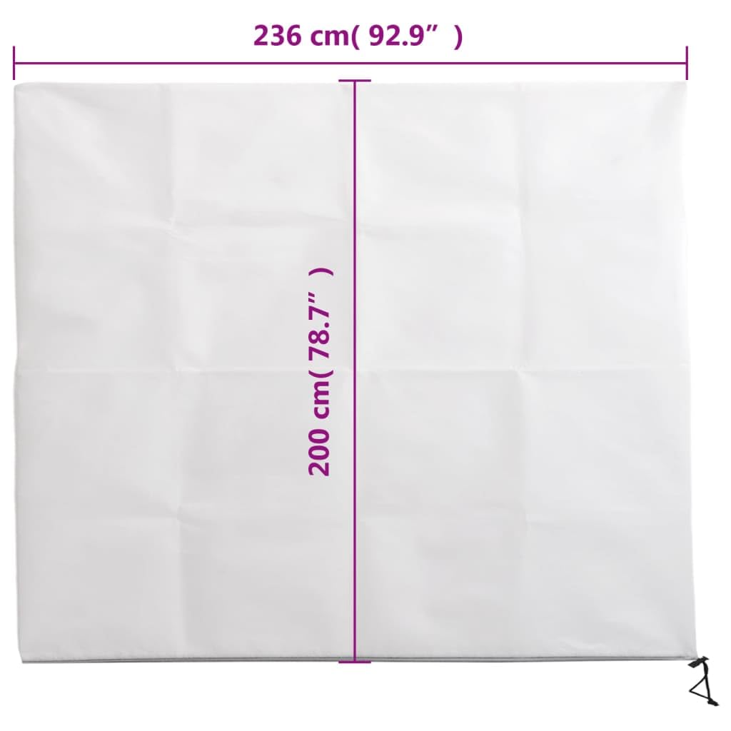 vidaXL Kaptury ochronne z suwakiem, 4 szt., 70 g/m² 2,36x2 m