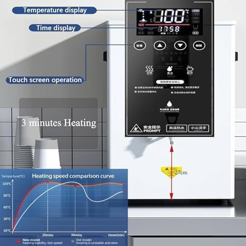 Electric Hot Water Dispenser, 2500W 50L Commercial Stainless Steel, Boiler, for Restaurant, Hotel, and Office Use,White-50L