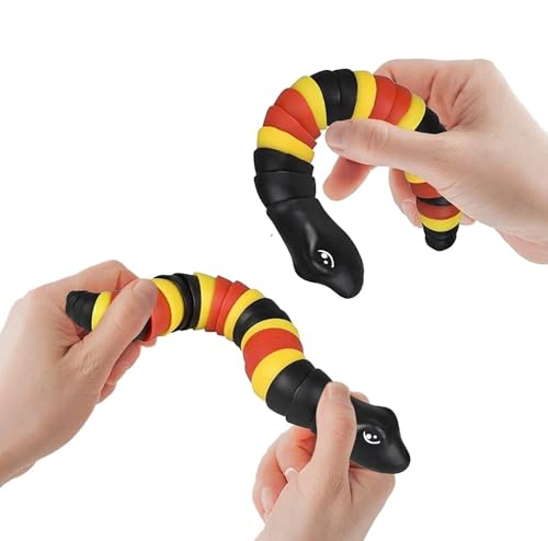 Image of Chocozone Crawling Caterpillar Toy Toddler Toys for Kids Flexible Clicky Sound Making Sensory Toys for 2+ Years Old Boys & Girls - 23cm Snake