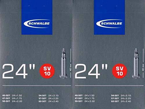 2X Schwalbe SV 10 Schlauch 24 507 Ventil: Französisch Sclaverand SV10 24...