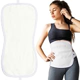 Chicplaid 9.5 x 17 Inches Wool Flannel for Castor Oil Pack Designed with Strap Reusable Castor Oil Compress Sleep for Abdomen, Joints, Other Areas