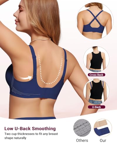 Image of As Fairy Wireless Bras for Women Jelly Push Up Scalloped T-Shirt Bra