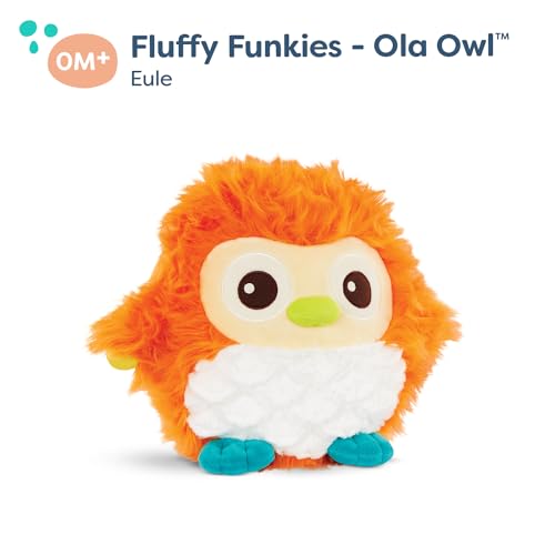 B. toys - Fluffy Funkies - Ola Owl - Plüsch Eule - Plüschtier - Weiches & buntes Eulenspielzeug - Spielzeug für Baby, Kleinkind, Kinder - 0 Monate +