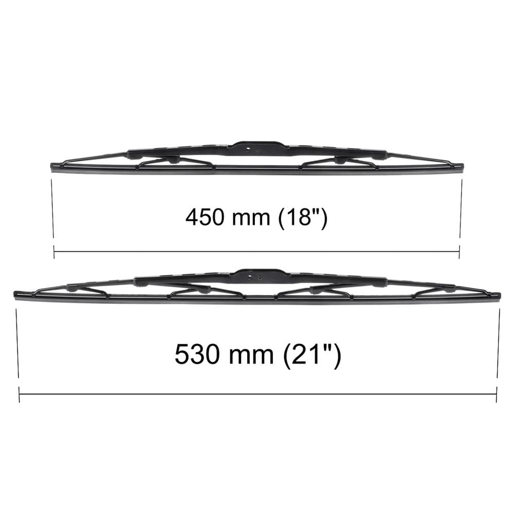 Balais D'essuie-glace Plats Pour Renault Clio II Campus (06.2009-2012) - Kit 2 Lames (510mm Conducteur + 450mm Passager), Caoutchouc Au Graphite