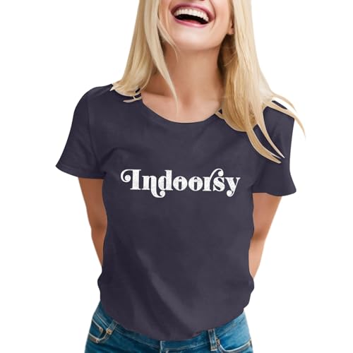 Camisetas sarcásticas para mujer con refranes divertidos, camisetas gráficas novedosas para mujer, camisas de correr para mujer, gris, M