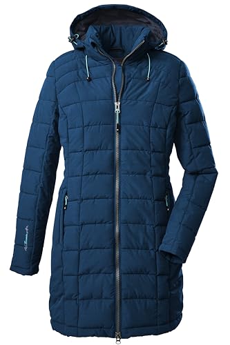 Killtec Damen Parka In Daunenoptik mit Abzippbarer Kapuze, Polyester, Dunkelblau, 42