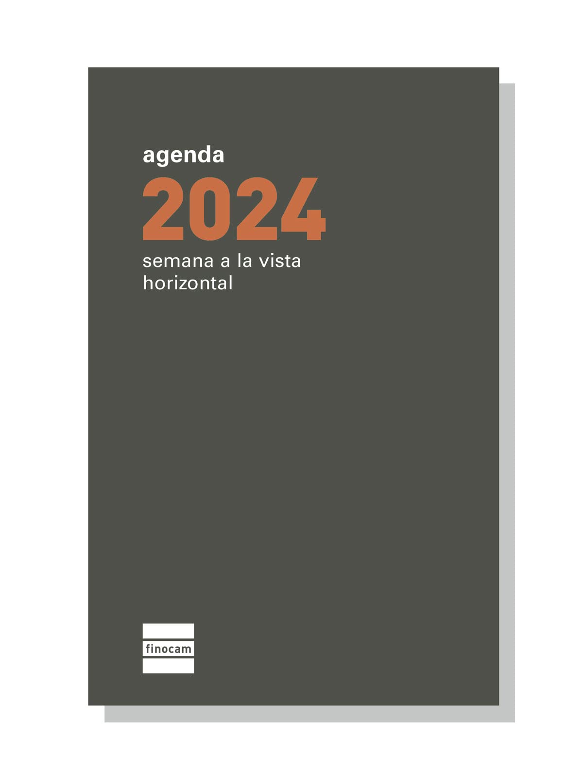 Finocam - Recambio Anual 2024 Plana Semana Vista Horizontal Enero 2024 - Diciembre 2024 (12 meses) Español