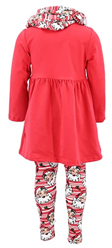 Image of Unique Baby Girls Kids Toddler 3pc Outfit Set Long Sleeve Stretch Tunic Top Leggings and Scarf
